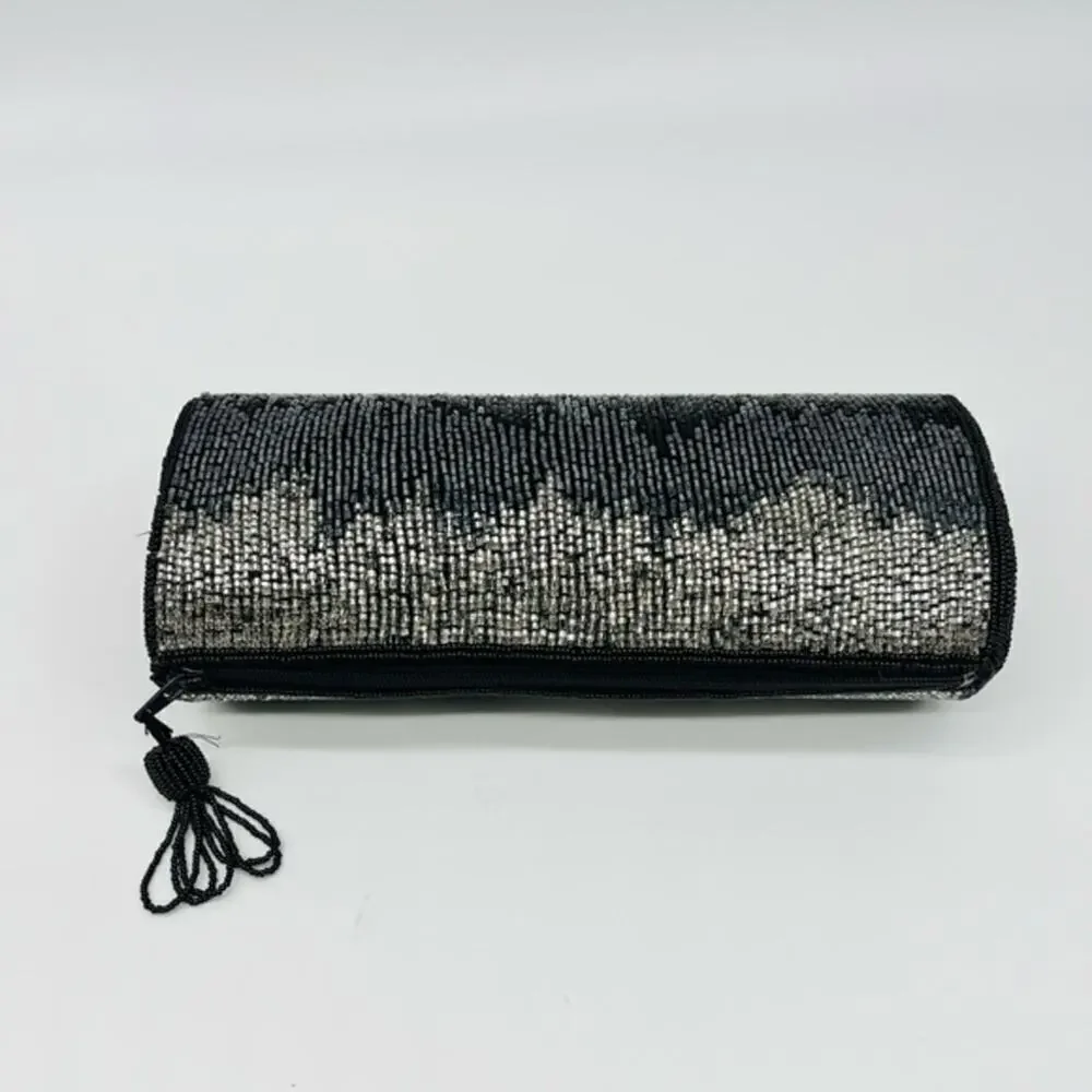 Stunning Imperial Fashion vintage hombre fully beaded evening clutch
